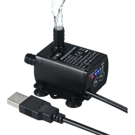 Mini USB DC5V 4.8W 300L/H 300cm Lift Brushless Water Pump (1/5)