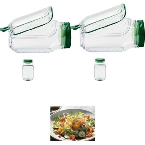 Saladier réutilisable avec ouverture latérale et gobelet à vinaigrette étanche, en PET, idéal pour la préparation des repas au bureau, à l'école ou à la salle de sport.