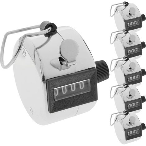 Compteur de flux de personnes manuel à 4 chiffres, compteur mécanique, débitmètre de personnes en métal, table de compteur de flux de passagers, 2 ensembles (1/5)