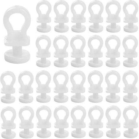 100 Pièces Glisseur pour Rail Rideaux 23x10x4 mm,Coulissant Crochet de Rideau Rail Glisseur,Compatibles avec la Plupart des Rails de Rideaux pour Salle de Bain,Cuisine et Salon (1/5)