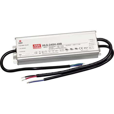 MEAN WELL HLG-240H-48B LED-Treiber, LED-Trafo Konstantspannung, Konstantstrom 240 W 5 A 24 - 48 V/D