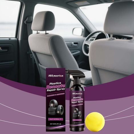 Autositz-Reinigungsspray – Reinigungs-, Auffrischungs-, Glanz- und Pflegespray – 120 ml + Schwamm -- DE (1/5)