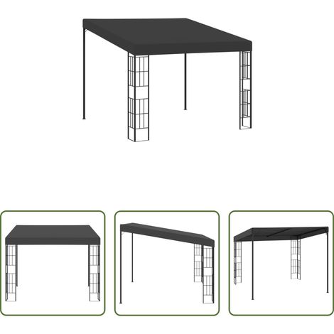 Sonnenschutz -  Wand-Pavillon 3x3 m Anthrazit Stoff (1/5)