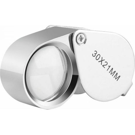 Loupe de bijoutier - Loupe 30 x 21 mm - Loupe de poche 10x - Verre pliable - Loupe de botaniste 1 pièce (1/5)