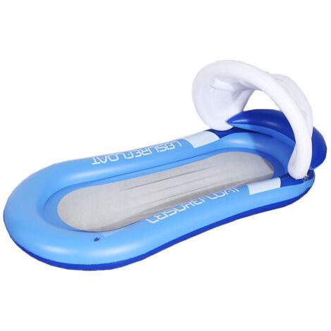 BUNTHAUS Air Matelas Piscine Gonflable Hamac d'eau Jouets d'eau Jouets De Piscine D'été Bleu 160 90cm,GUA.B/bon (1/4)