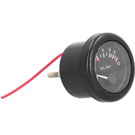 Manomètre de pression d'huile pour moteur marin avec aiguille rétroéclairée par LED et témoin lumineux d'avertissement (12 V) (1/5)