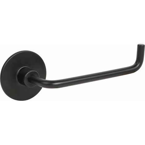 Porta rotolo aperto a muro in acciaio nero mod. Wind Black