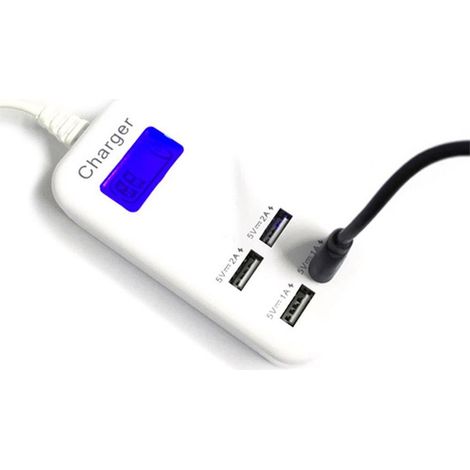 Trade Shop - 4-PORT 6A USB-HUB MIT LED-ANZEIGE ZUR BATTERIE-LADEKONTROLLE - (1/2)