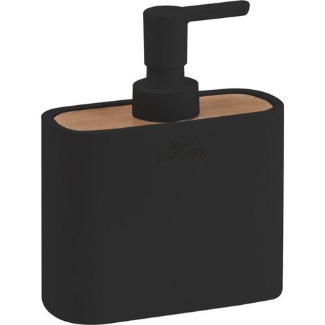 Seifenspender 300 Ml In Schwarzer Farbe Und Aus Bambus Alisso
