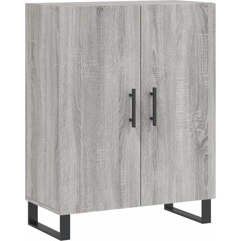 Credenza cassettiera mobile contenitore organizer cucina soggiorno salotto sonoma 695 x 34 x 90 cm legno ingegnerizzato grigio 020036466