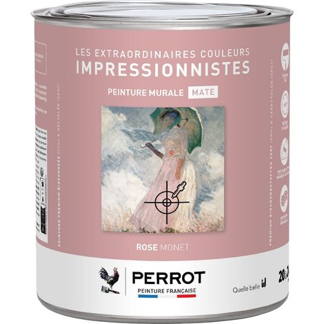 PEINTURE MURALE MATE ROSE MONET  2L - PERROT (1/3)