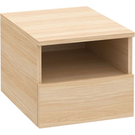 Mobile contenitore Villeroy &amp Boch Legato B726, 400x340x500mm, modello a sinistra, per lavabo da appoggio, estraibile, colorazione: Bianco Lucido - B72600DH (1/3)