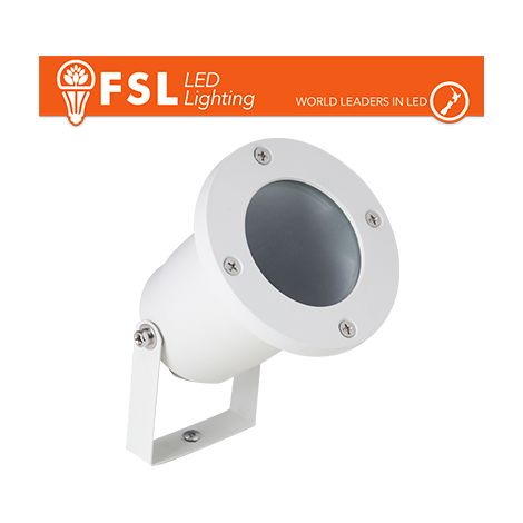 Faretto giardino orientabile picchetto ip65 gu10 Bianco