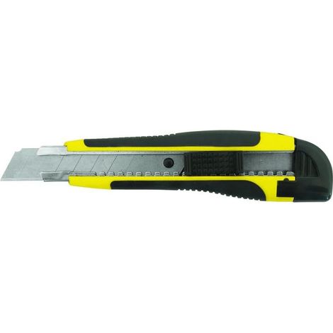 Cutter Professionnel, Cutters, Coque Antidérapante, Conception À Verrouillage Par Poussée, for Carton, Cuir, Colis, Artisanat, Etc(Yellow,1)