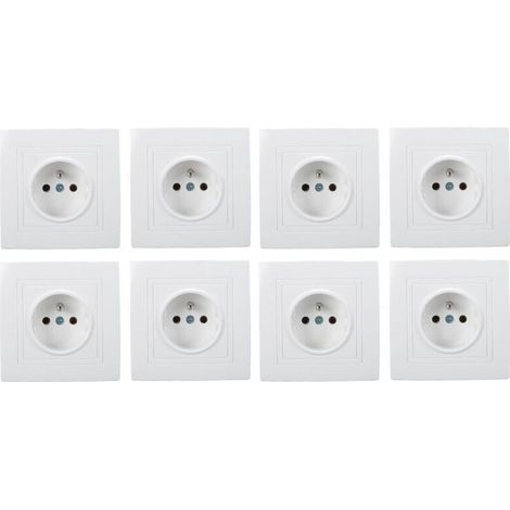 Enchufe de pared estándar francés de 8 piezas, 16 A, 220 V, para hogar, oficina y hotel.