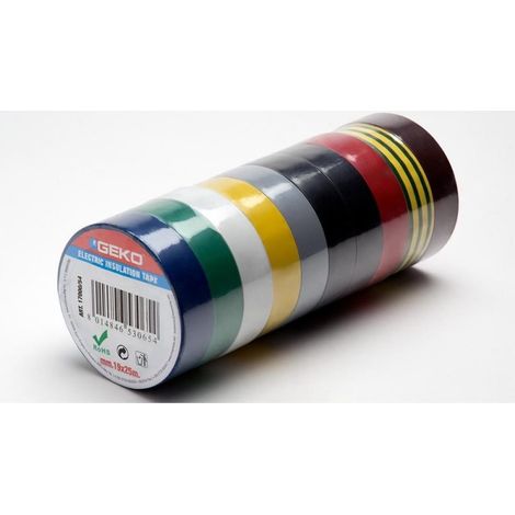 Geko Nastro adesivo isolante bianco 50 mm x 25 m PVC resistente