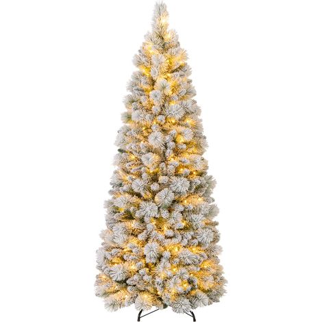 Albero di Natale pop-up 180cm, con aghi di pino e luci LED bianco caldo (1/4)
