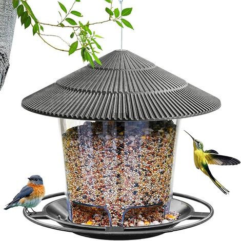 Mangeoire Oiseaux Exterieur, Suspendre Mangeoires pour Oiseaux Sauvages, Cabane Oiseaux Exterieur, Distributeur Graines Oiseaux Exterieur (1/5)