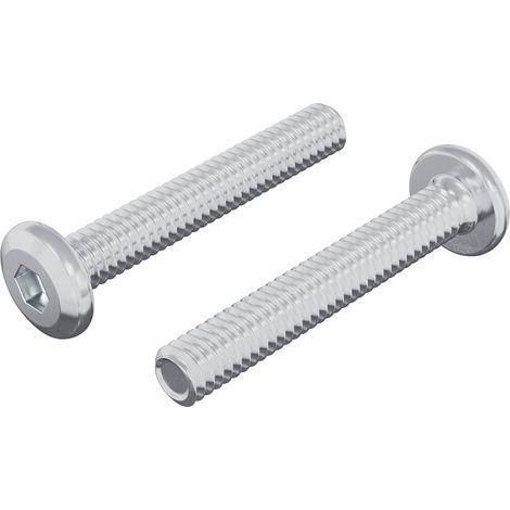 Tornillo de Bloqueo Liso 2 pcs Plateado M6 x 35 mm Acero vidaXL