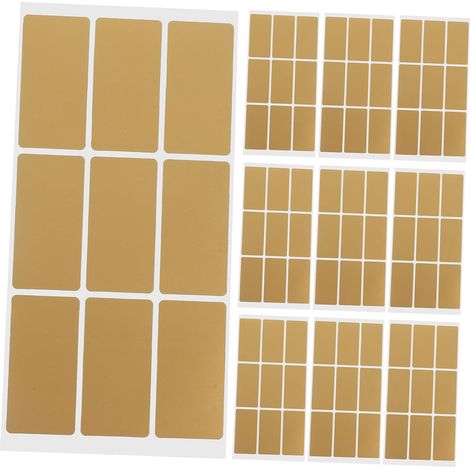 D'autocollants à Gratter Rectangulaires en Pet Or Film Protecteur Transparent 10 Feuilles Design Compact et Portable pour Fêtes D'anniversaire et Activités de Teambuilding (1/5)
