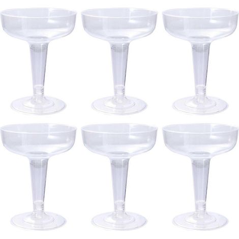 Lot de 10 verres à cocktail jetables transparents, coupes à champagne, gobelets sûrs pour boissons, articles de fête pour mariage et banquet (120 ml)-11.00X8.00X8.00CM-Transparent