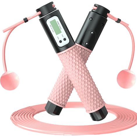 Corde À Sauter - Avec Compteur LCD - Mode Fil Et Sans Fil - Longueur Réglable - Pour Adulte Et Enfant - 1 Pièce (1/5)