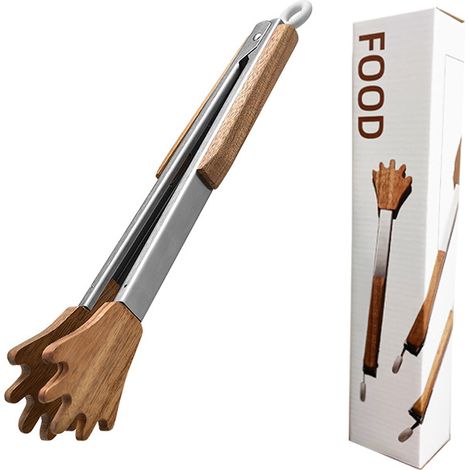 Pinces à barbecue en bois, petites pinces de cuisine, pinces à sucre, pinces de service, pinces à pâtisserie, pinces de cuisson, pinces à boulettes de viande, pinces à pâtes, pinces (1/5)