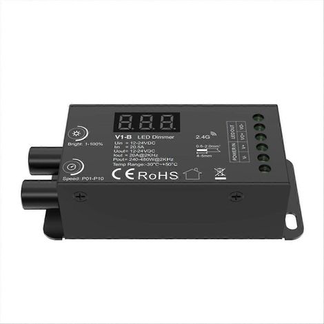 Variateur LED à tension constante double bouton 1 canal 20A contrôleur CV V1-B pour éclairage 12V 24V (1/5)