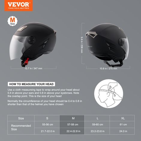 Casque de moto 3/4 face, casque Smart Street ABS haute densité, avec communications Bluetooth et lentille interchangeable, casque de motocross confortable approuvé DOT, pour jeunes et adultes, M (1/5)