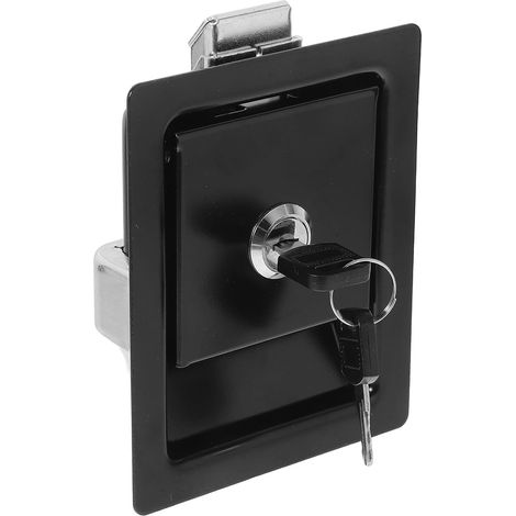 Serrure de Porte Encastrée Facile à Tirer en Acier Inoxydable Verrou à Levier Design Esthétique et Haute Sécurité pour Porte de Boîte de Distribution pour Véhicule Sanitaire (1/5)