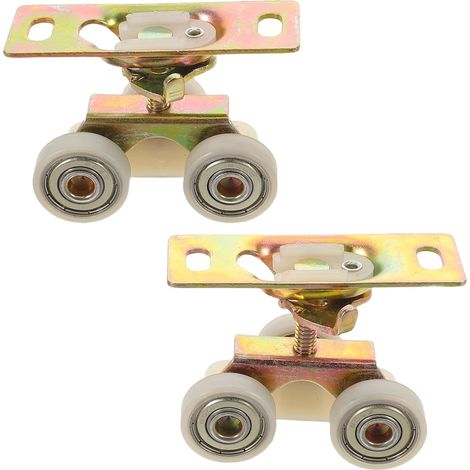 Ensemble de 2 roulettes coulissantes pour portes de placard (1/5)