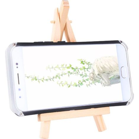 Set mit 10 kleinen dreieckigen Holzstaffeleien, dekorative Fotoständer (1/3)