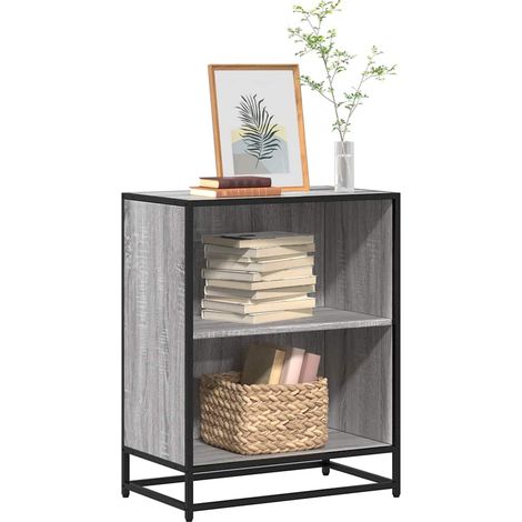 Bücherregal Grau Sonoma 60x35x76 cm Holzwerkstoff