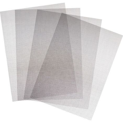 Feinmaschiges Edelstahl-Drahtgewebe 1 mm für Türen und Fenster, Schutz vor Nagetieren und Insekten/Schlangen, 300 x 210 mm, 4 Stück (1/5)