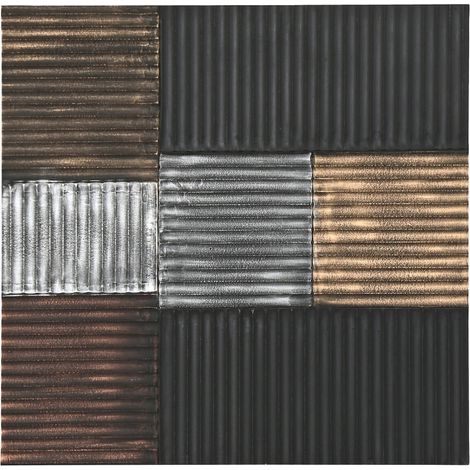 Tableau Abstrait bois noir et doré effet 3D moderne - Noir et doré moderne 3D (1/4)