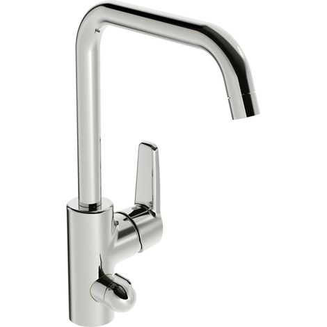 HANSA Mezclador monomando Grifo de cocina con válvula para lavavajillas HANSAPOLO 5160 Proyección 203 mm DN15 Cromo, 51602293