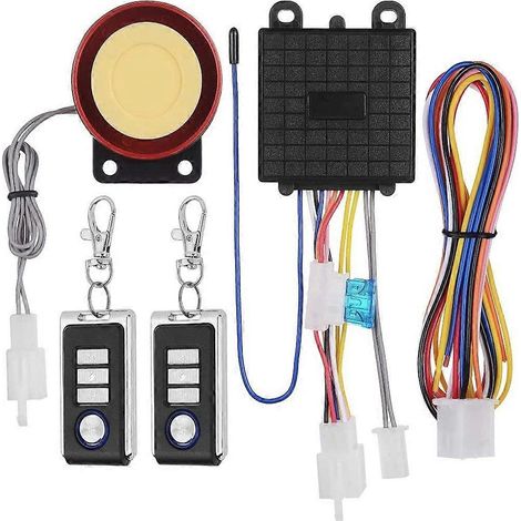 Alarma de seguridad impermeable antirrobo para motocicletas/sistema de alarma unidireccional para motocicletas de 12 V (1/5)