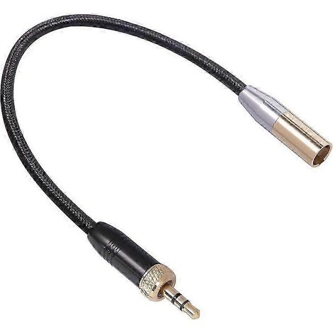 Câble microphone audio, adaptateur mâle fileté interne 3,5 mm vers mini XLR 3 broches, compatible avec les câbles audio des appareils photo reflex. (1/5)