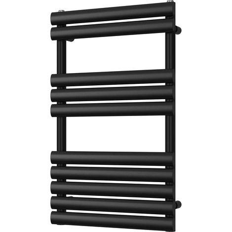 Omeara - Black Towel Radiator - H825mm x W500mm (1/3)