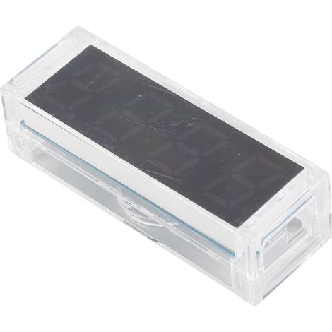 Kit horloge LED 4 chiffres compact avec boîtier transparent, affichage heure date température, contrôle lumière, DIY électronique (1/5)