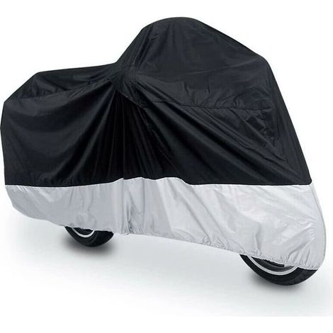 190t Rain Dust Protector Scooter Black+silver Motorcycle Cover 19085115 Cm (1/5)