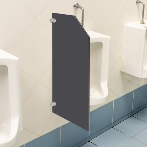 Cloison de urinoir biseautée 40 x 90 cm, cloison de urinoir mural pour hommes (fixations incluses), écran de urinoir en PVC imperméable, adapté aux écoles, centres commerciaux et espaces publics (unit (1/5)