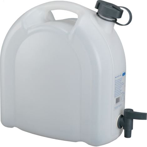Pressol – Jerricane à eau 10 l PE avec robinet de décharge – Polyéthylène haute densité – Bouchon hermétique – Bec d'écoulement intégré