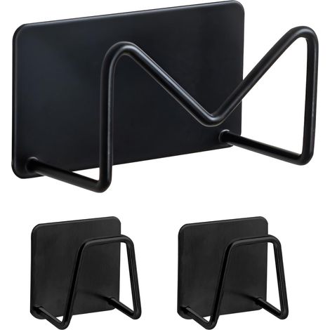 3 Pièces Porte Éponge Évier Cuisine,Durable et imperméable Porte-éponge Universel en Acier Inoxydable Accessoire de Cuisine pour Le Stockage et Les égouttements