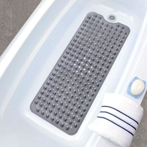 Panache Tapis de Bain Antiderapant de Sécurité 100 x 40 cm Gris (1/4)