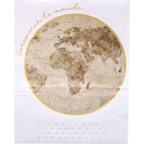 Sticker Plat Mural "Loft" 70x87cm Naturel & Blanc (1/3)