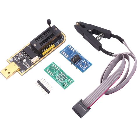Programador USB CH341A para programación de BIOS EEPROM, circuitos lógicos programables con encapsulado flash SOP8, compatible con chips de las series 24/25.