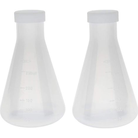 Messkolben für Laborzwecke, zwei Flaschen à 250 ml