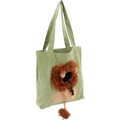 1 sac en toile pour animaux de compagnie, forme de lion, transport portable pour chat jusqu'à 2,7 kg (1/5)