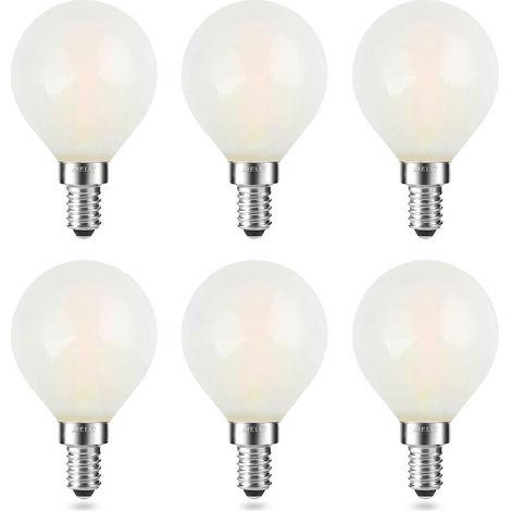 LED-Kerzenlampen E12, 2 W, 3000 K, mattiert, G15-Fassung, stufenlos dimmbar, entspricht 25 W, 6er-Pack